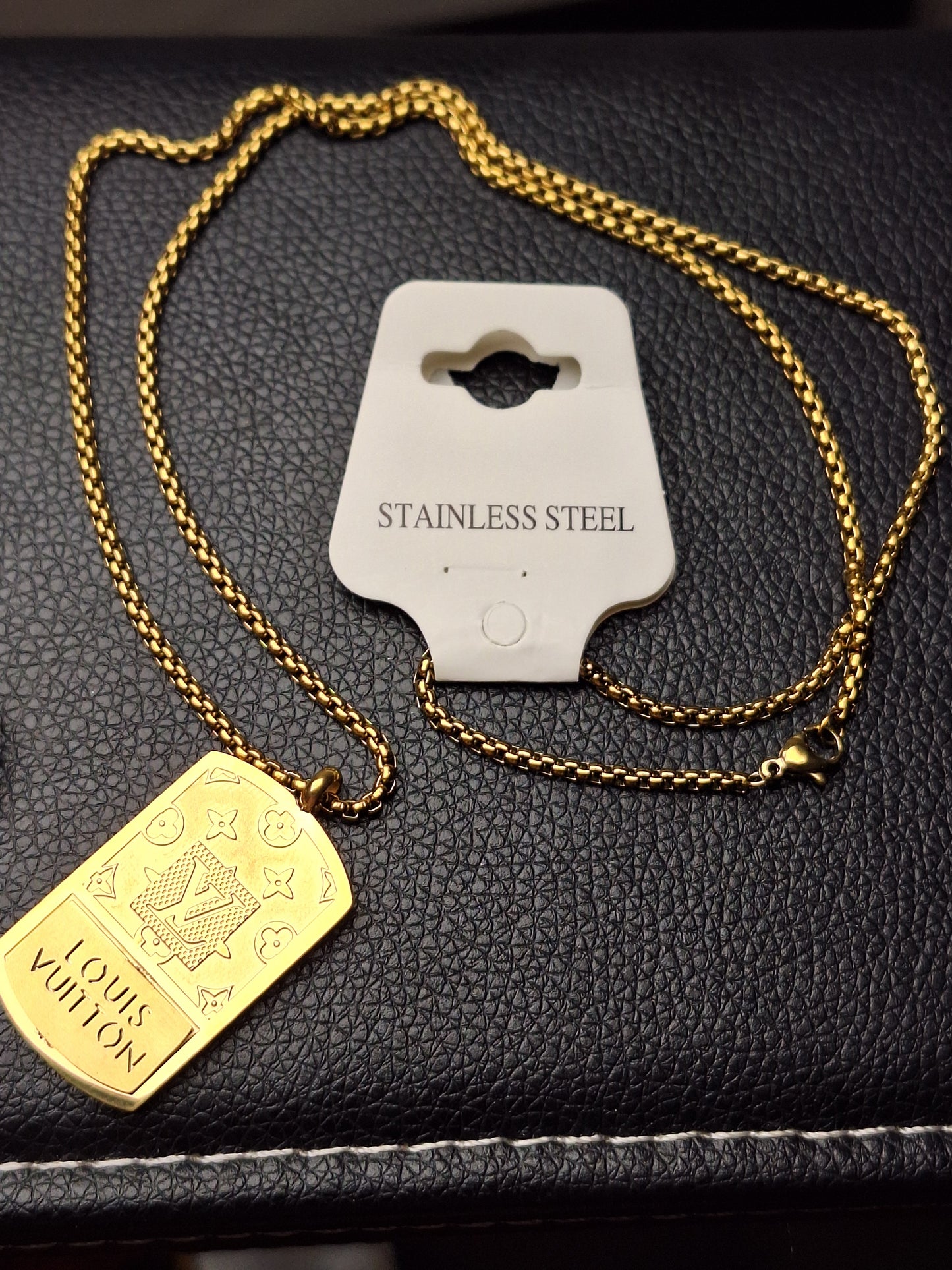 LV Gold Pendant