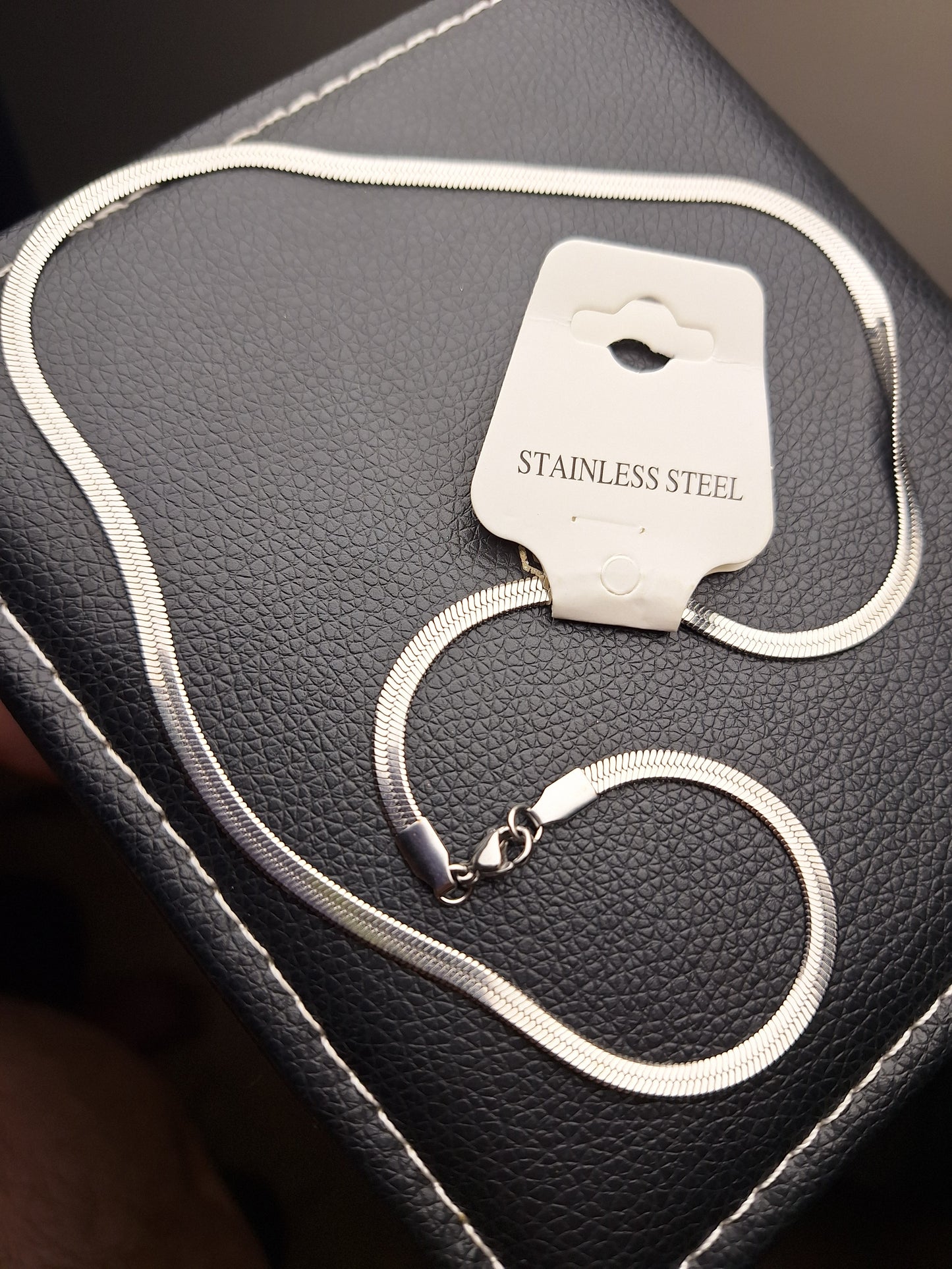 Silver Flat Snake Neck Chain