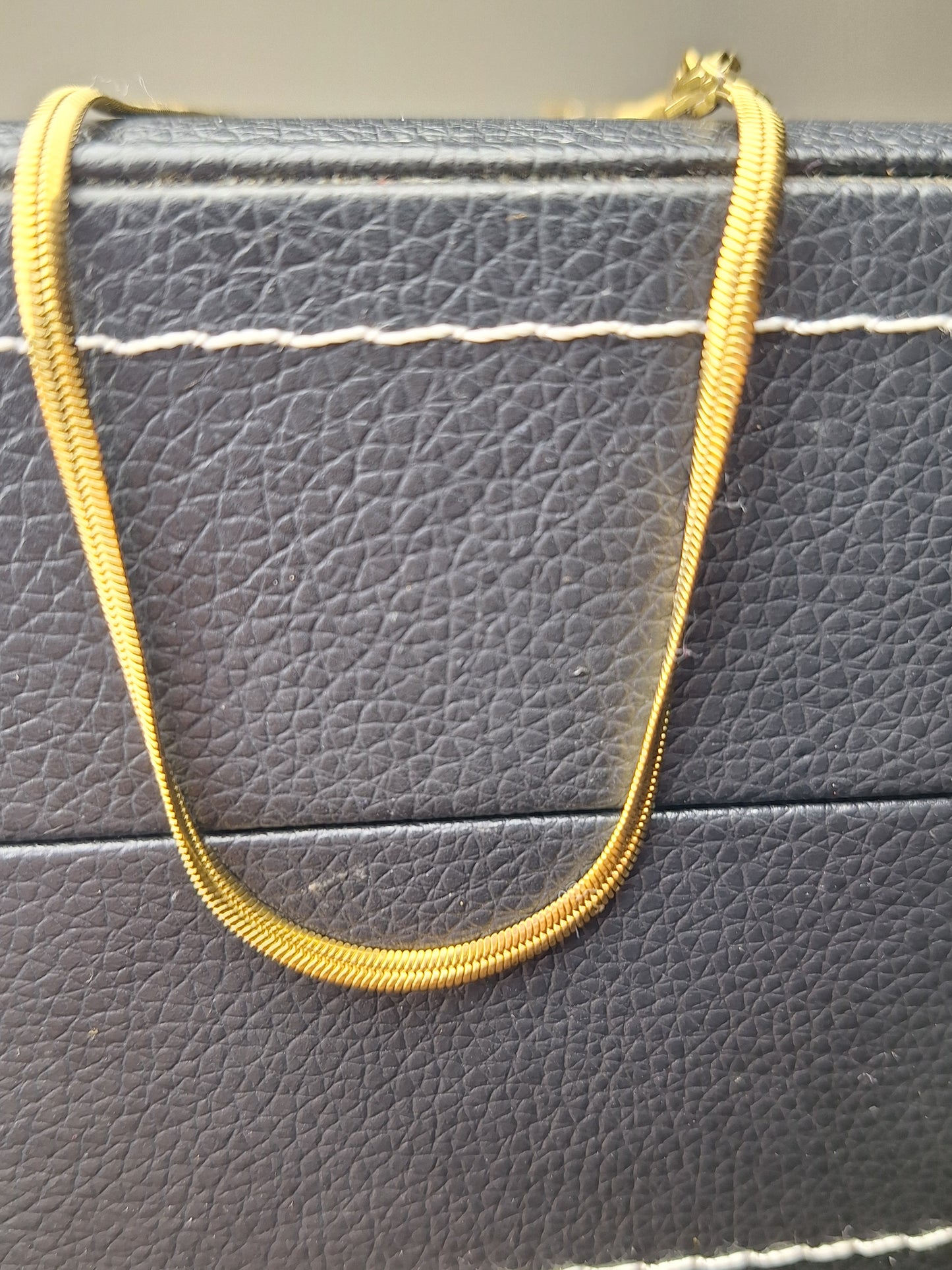 Golden Flat Snake Neck Chain