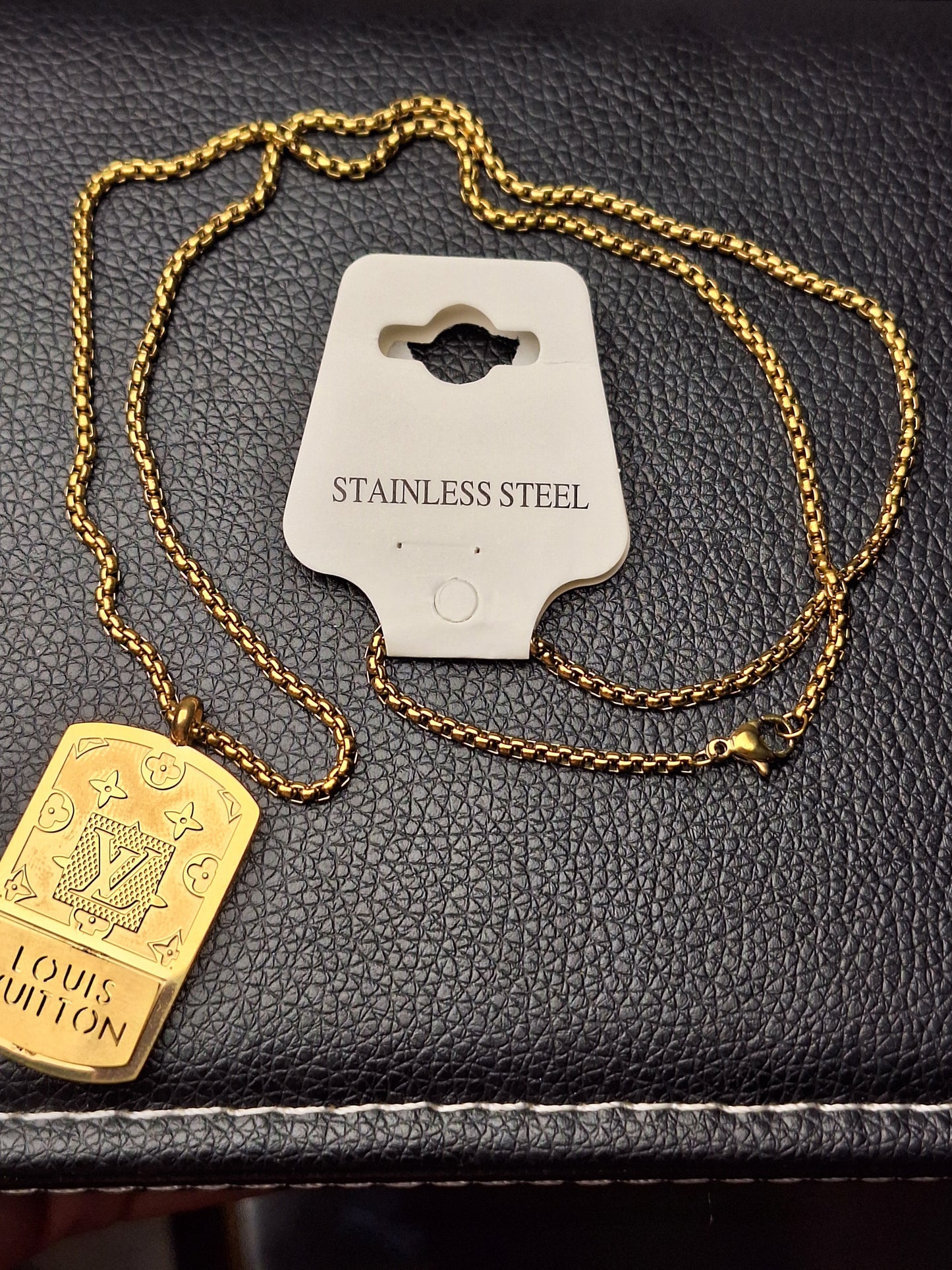 LV Gold Pendant