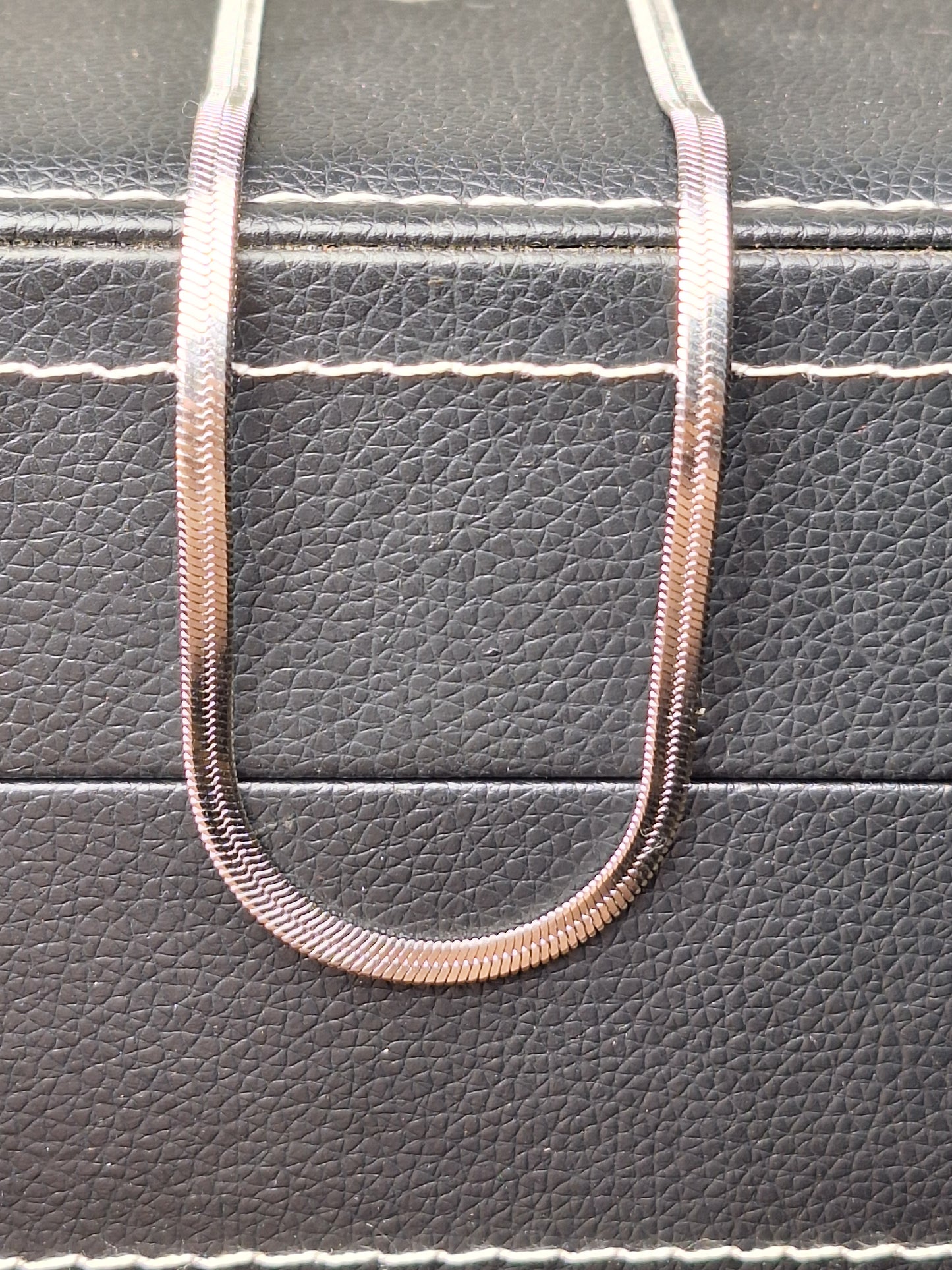 Silver Flat Snake Neck Chain