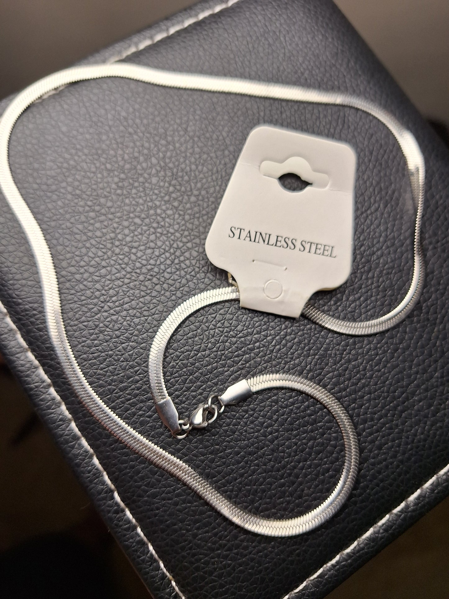 Silver Flat Snake Neck Chain