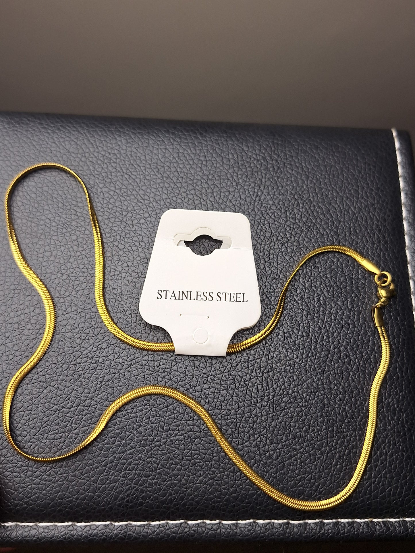 Golden Flat Snake Neck Chain