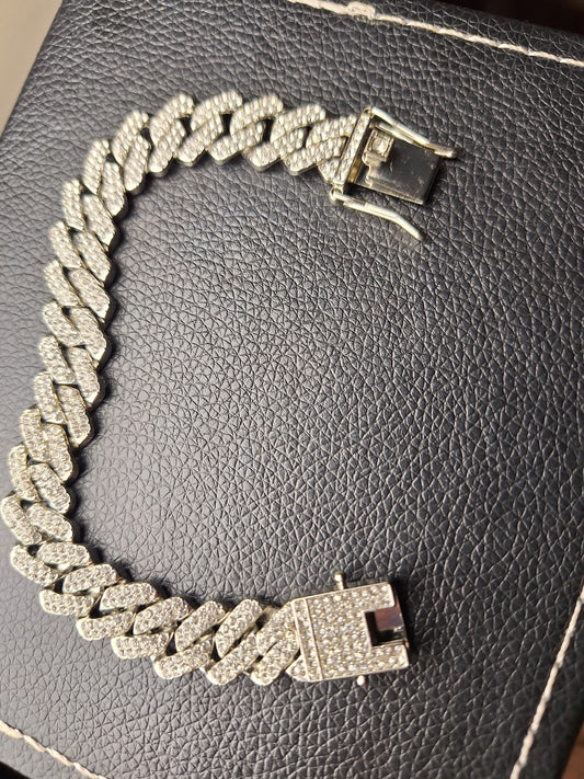 Silver Iced Bracelet