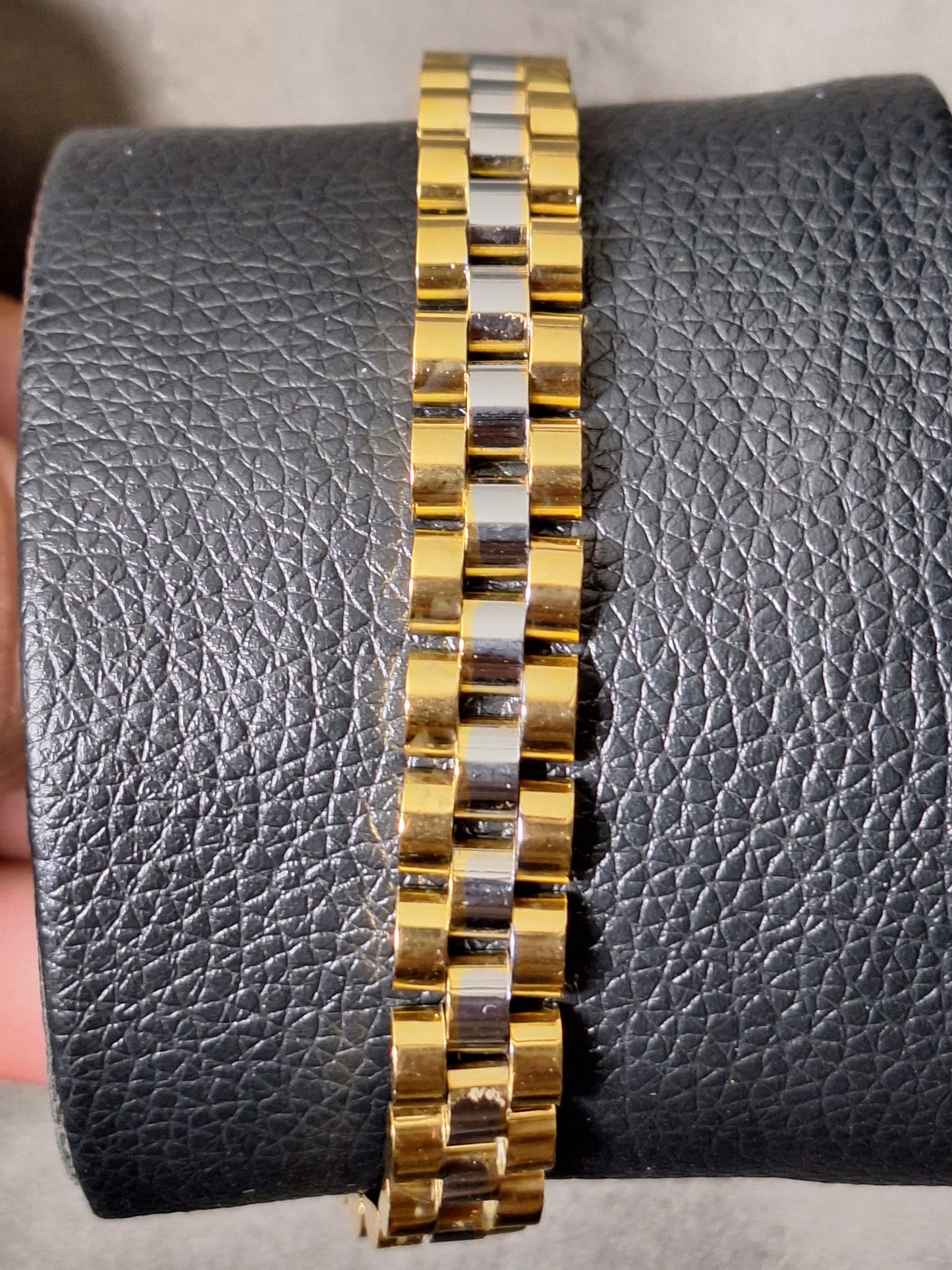 Gold & Silver Stainless Steel Bracelet For Men