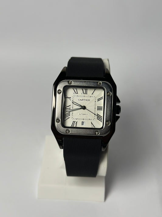Cartier Santos Silver & Black